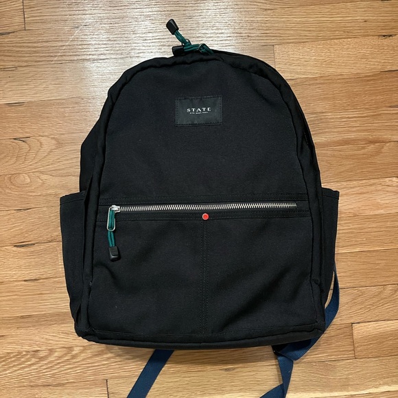 STATE Black Backpack with Blue Accents - Picture 2 of 9